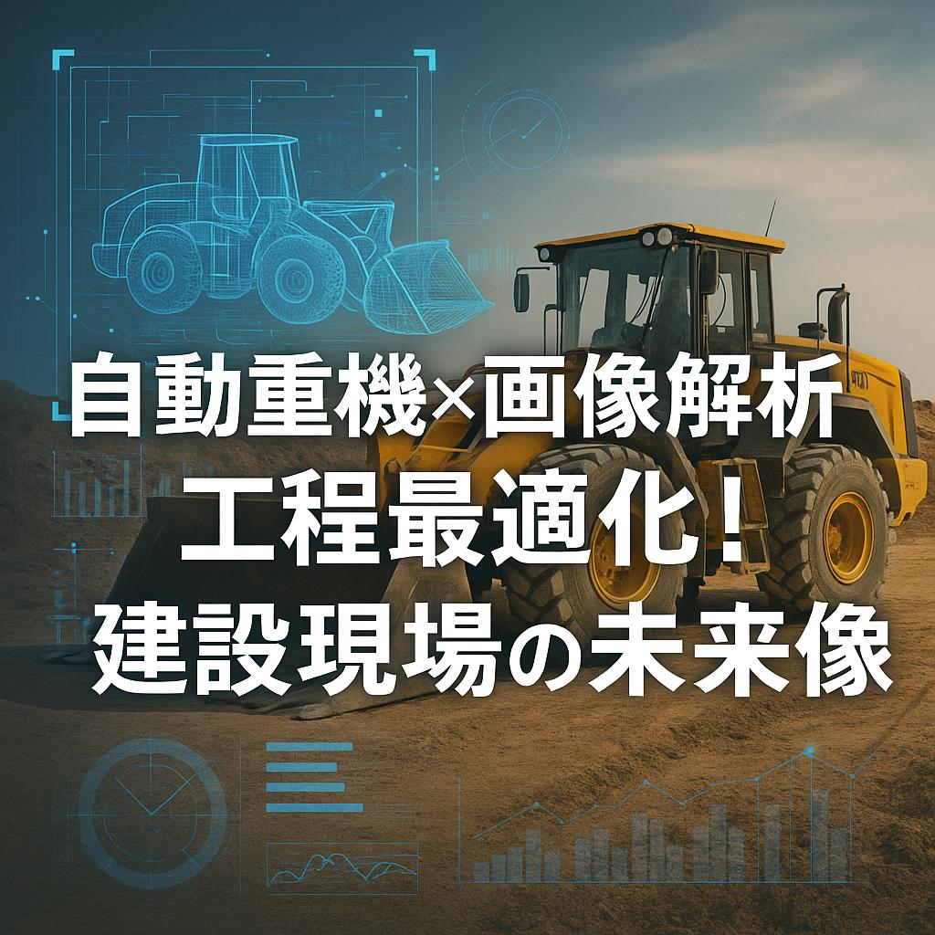 自動重機×画像解析で工程最適化！建設現場の未来像