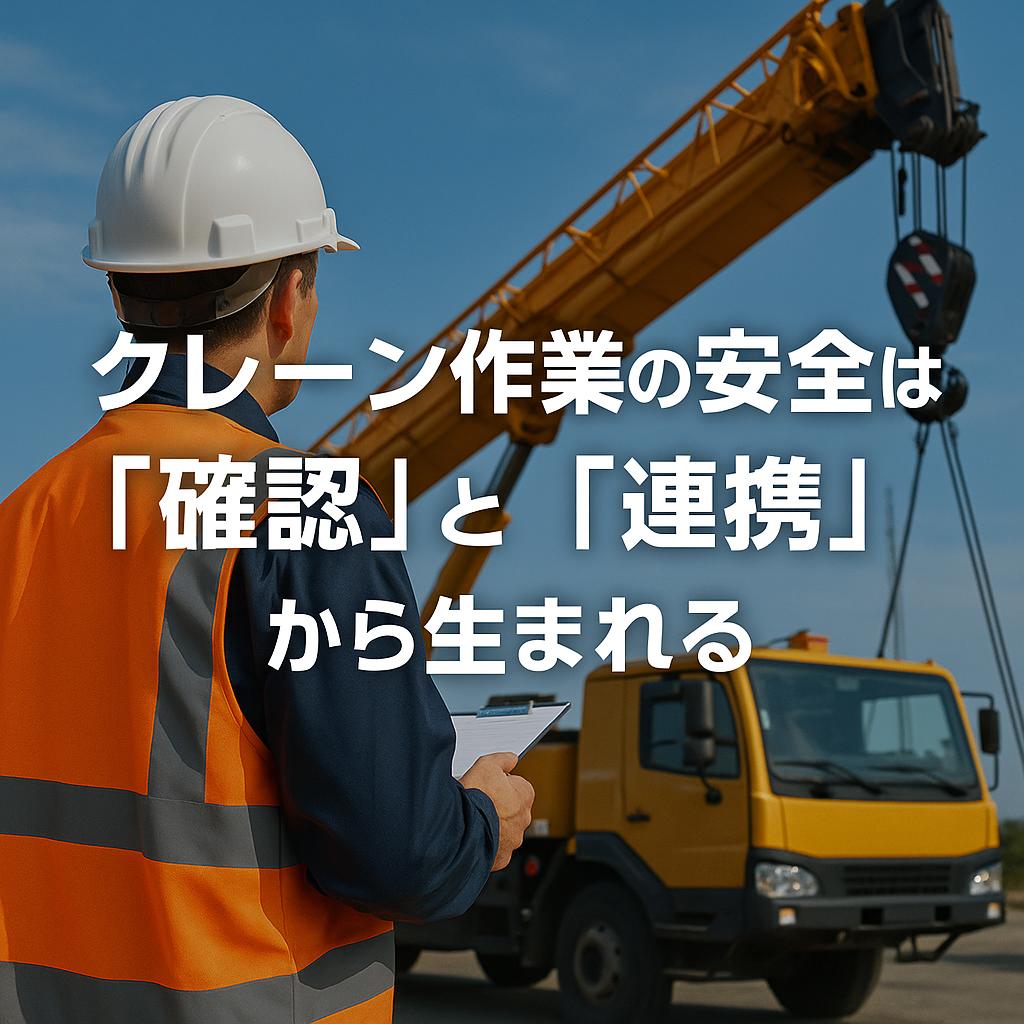 クレーン作業の安全は「確認」と「連携」から生まれる