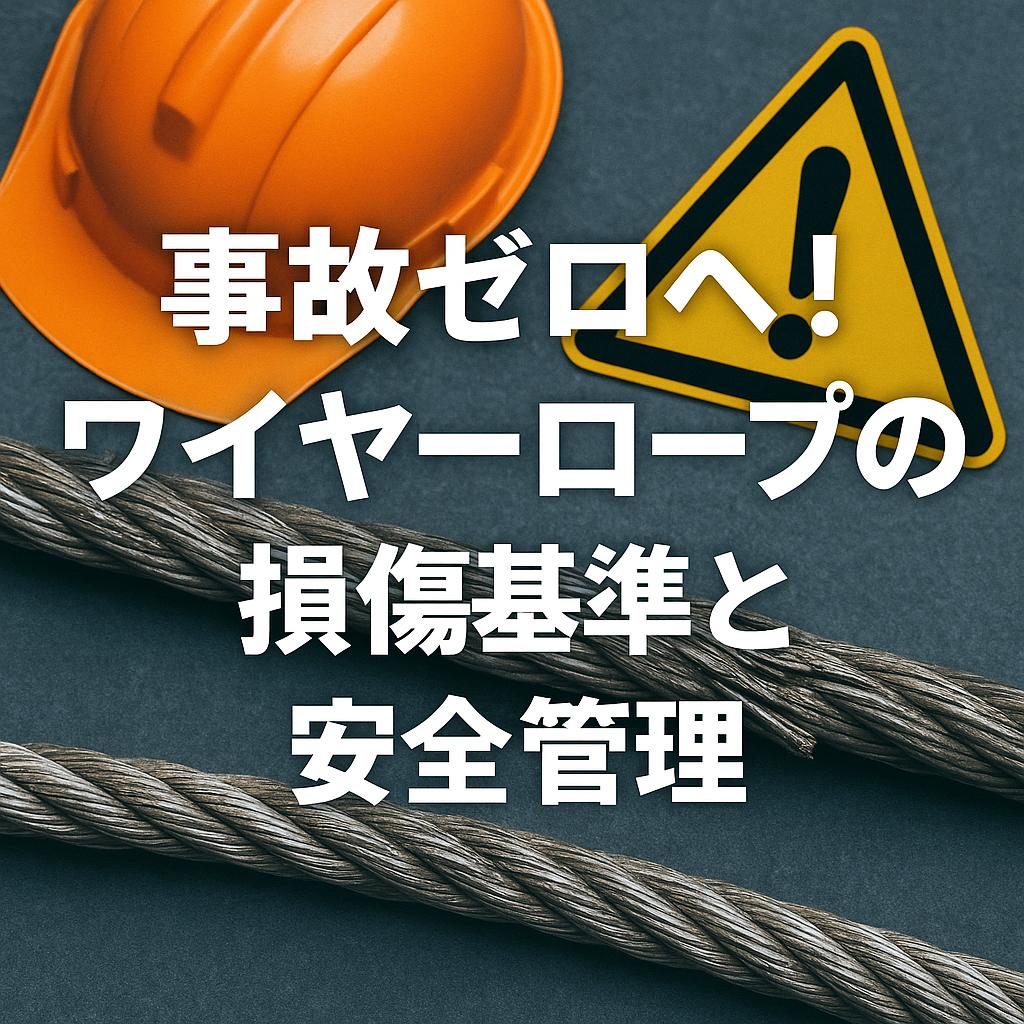 事故ゼロへ！ワイヤーロープの損傷基準と安全管理