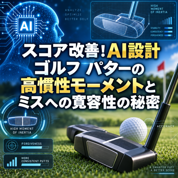 スコア改善！AI設計　ゴルフ　パターの高慣性モーメントとミスへの寛容性の秘密